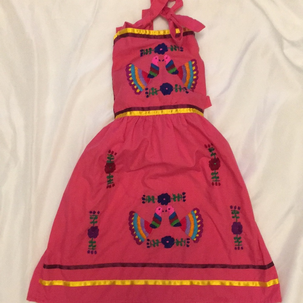 ARTESANIAS Girls Pink 100% Cotton Dress Sz 4